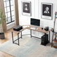 66" Large Corner Computer Desks L-Shaped with CPU Stand/Pc Laptop Study Writing Table Workstation for Home Office Wood & Metal,Oak, 66.3X18.9 Inch