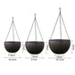 SPRING PARK Self-Watering Hanging Planter Basket, Self Watering Round Resin Hydroponic Garden Flower Pot Set for Plants, for Home Garden, Porch or Balcony