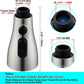 Kitchen Faucet Sprayer Head Replacement - Pull down Faucet Spray Head, Pull Out Faucet Sprayer Nozzle, 3 Function Kitchen Tap Spray Spout Part, Only for G1/2 Connector, Brushed Nickel