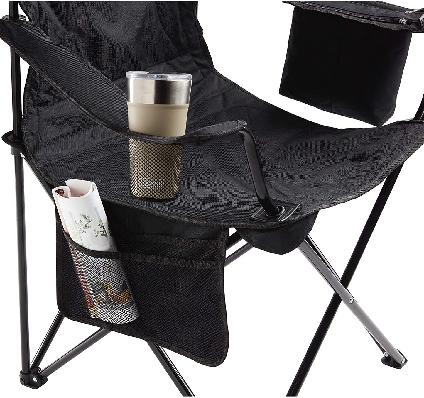 Camping Chair with Built-In 4 Can Cooler