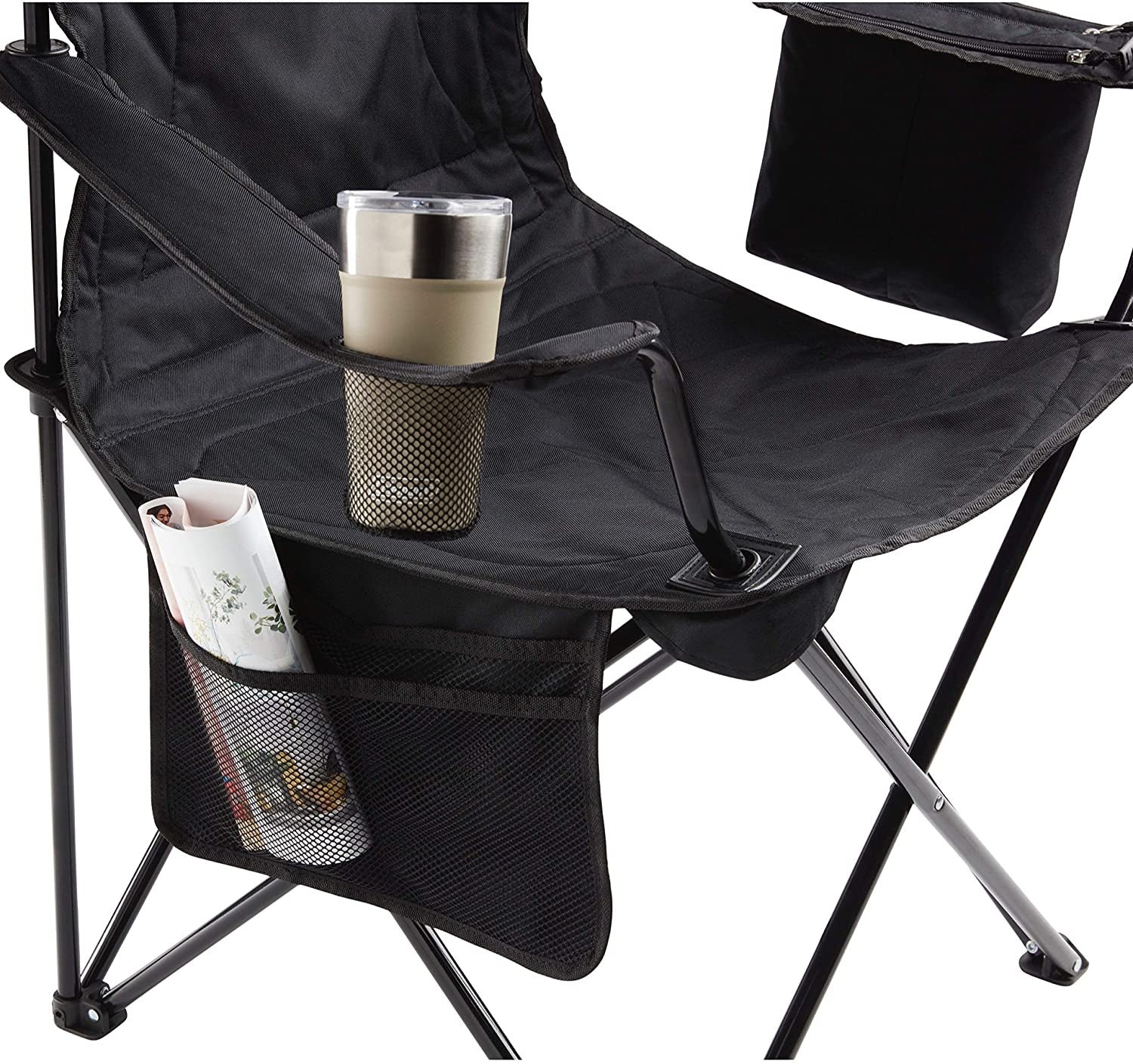 Camping Chair with Built-In 4 Can Cooler