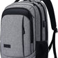 Travel Laptop Backpack anti Theft Water Resistant Backpacks School Computer Bookbag with USB Charging Port for Men Women College Students Fits 15.6 Inch Laptop (Grey)