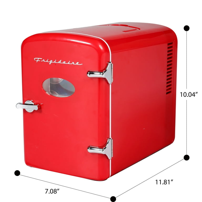 Frigidaire Portable Retro Extra Large 9-Can Capacity Mini Refrigerator, EFMIS175, Red
