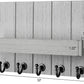 Decorative Key and Mail Holder for Wall - Rustic Key Hooks with Floating Shelves Mail Organizer for House Apartment Entryway Decor - Premium Key Hanger, Light Grey