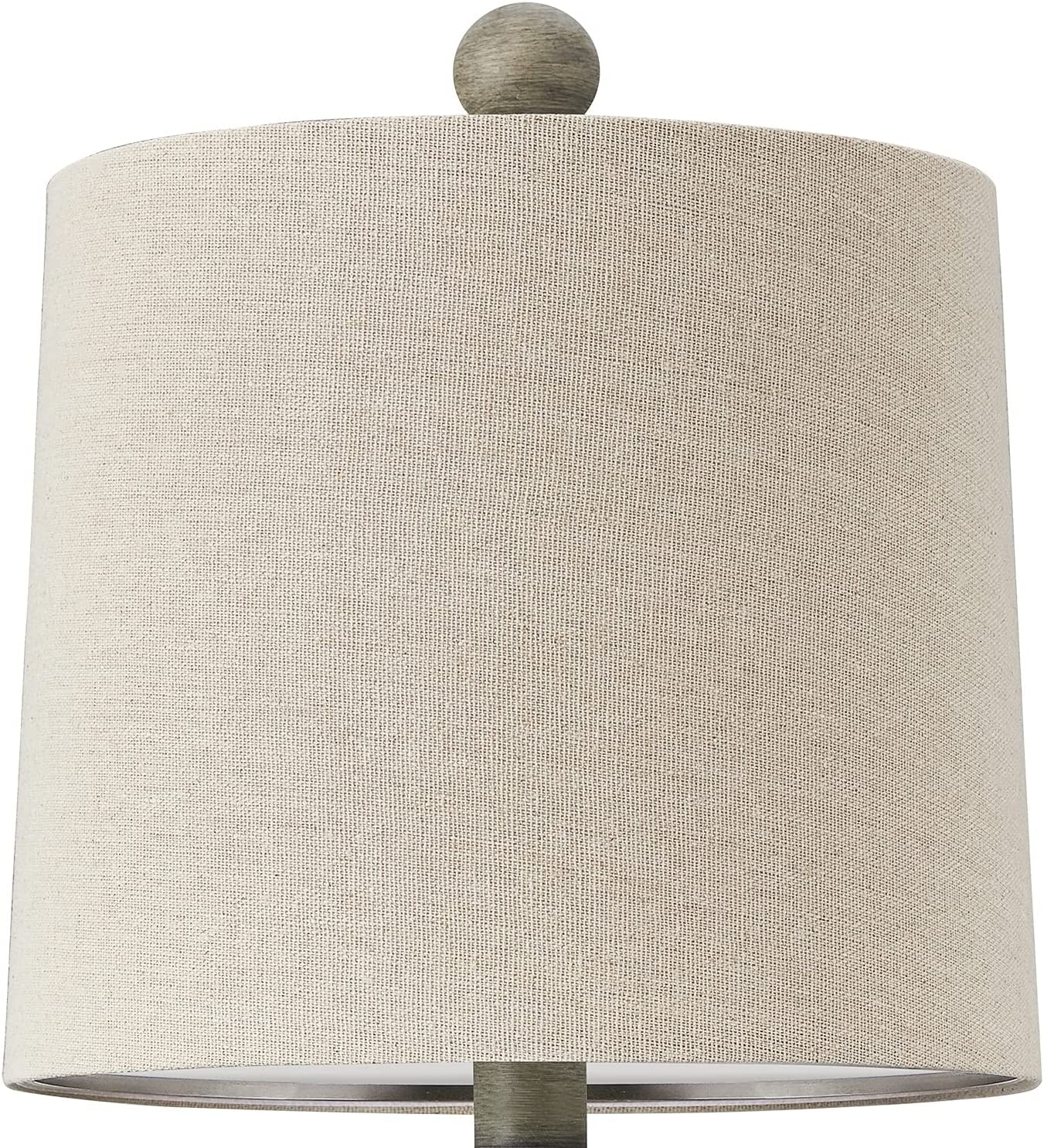 19.25" Traditional Table Lamp Sets of 2 for Living Room Bedroom Farmhouse Bedside Nightstand Lamp Rustic Resin Table Lamps Gray
