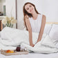 Comforter Duvet Insert Queen Size,Plush White Comforter down Alternative Quilted Stand Alone Bedding Comforter Box Stitched, Machine Washable