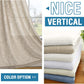 Linen Curtains Natural Linen Blended Curtains for Living Room Burlap Linen Textured Curtains Light Filtering Nickel Grommet Curtains Bedroom Curtains 2 Panel Sets Privacy Added, 52" X 84", Angora