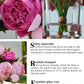 Floral Artificial Flowers Rose Fake Flowers Arrangement in Cube Glass Vase with Faux Water (Pink Pale Pink, 1)
