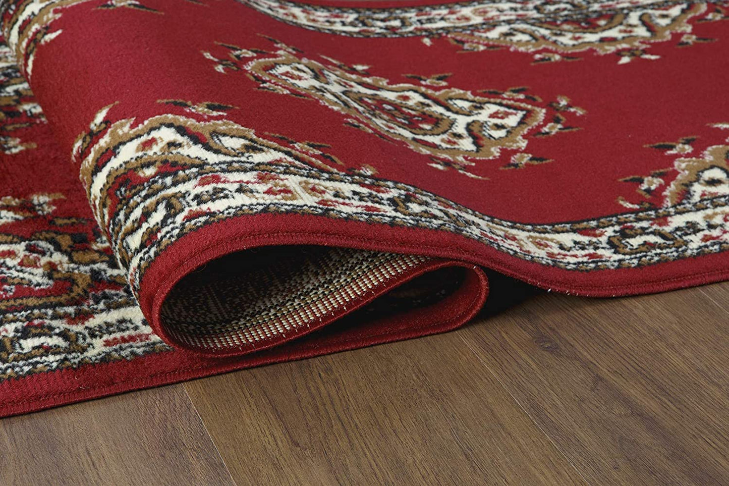 Kashan King Collection Himalayas Oriental Polypropylene Indoor Area Rug Runner (Maroon/Beige, 2' X 7')