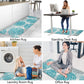 Kitchen Rugs Set anti Fatigue Kitchen Floor Mat Easy to Clean 2Piece Non Slip Comfort PVC Leather Heavy Duty Standing Mats Indoor Outdoor(17.3"×28" and 17.3"×47")