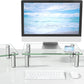 Dual Glass Monitor Stand Riser, 2 Pack Computer Monitor Riser, Clear Monitor Stand for Desk, Create More Storage Space under for Screens/Laptops/Printers