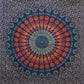 Indian Hippie Bohemian Psychedelic Golden Blue Peacock Mandala Wall Hanging Bedding Tapestry (Golden Blue, Queen (84X90Inches)(215X230Cms))