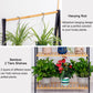 Bamboo 2-Tier Hanging Plant Stand Planter Shelves Flower Pot Organizer Rack Multiple Flower Pot Display Holder Shelf Indoor Outdoor Heavy Duty Planter Shelving Unit
