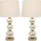 Décor Therapy MP1063 Table Lamp Set, Mercury Silver