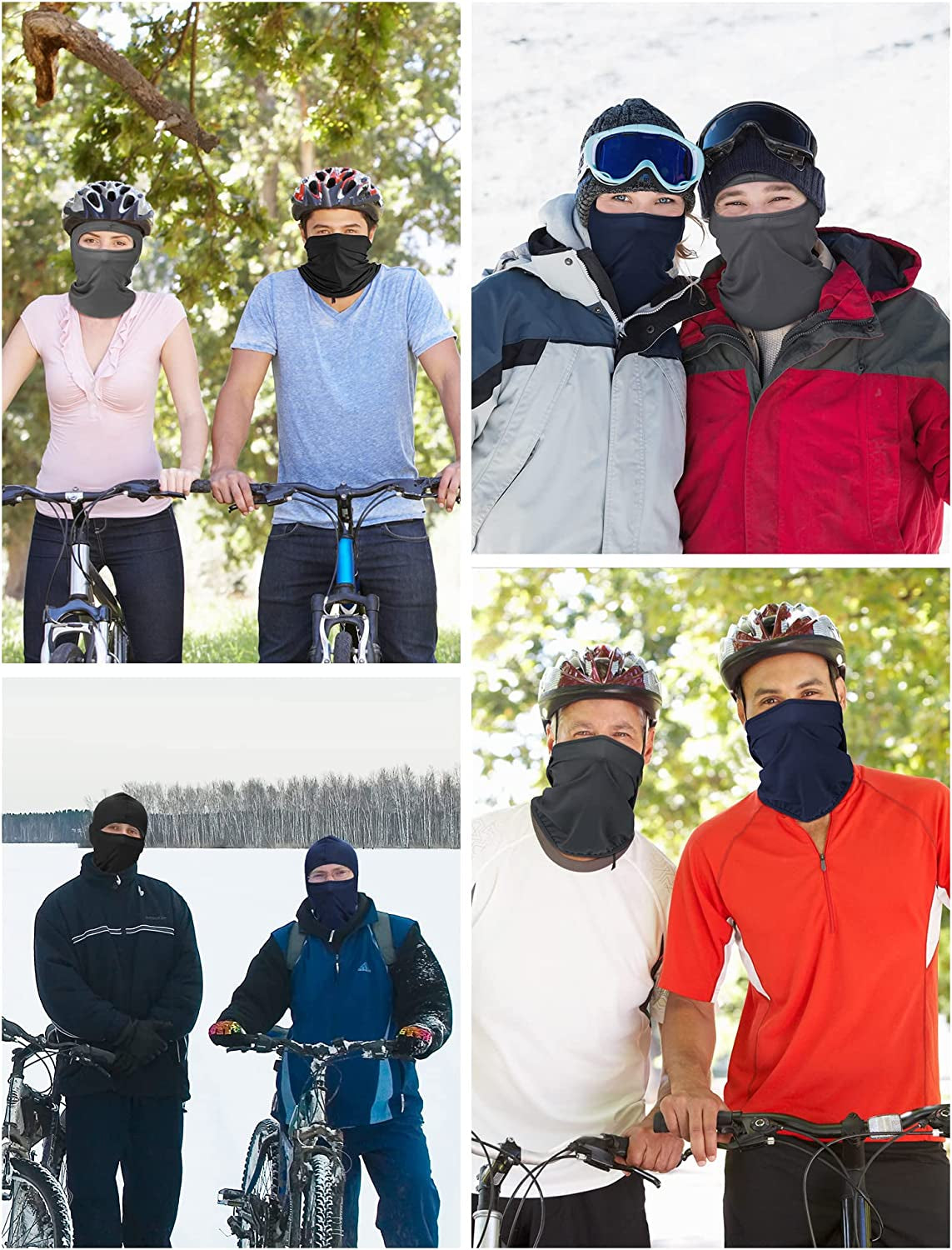 9 Pcs Ski Mask for Men Full Face Helmet Mask Balaclava Winter Neck Gaiter Outdoor Cycling Windproof Hood