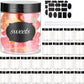 8 OZ Plastic Jars with Lids, () 24 Pack Clear Plastic Slime Containers for Kitchen and Household Food Storage of Dry Goods, Creams and More, BPA Free