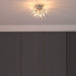 Sputnik Chandelier, 8-Light Flush Mount Ceiling Light for Bedroom, Living Room, Dining Room, Office (Silver)