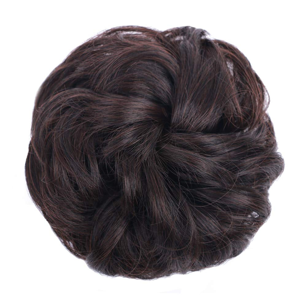 Messy Hair Bun Hair Scrunchies Extension 1PCS Curly Wavy Messy Synthetic Chignon for Women Updo Hairpiece
