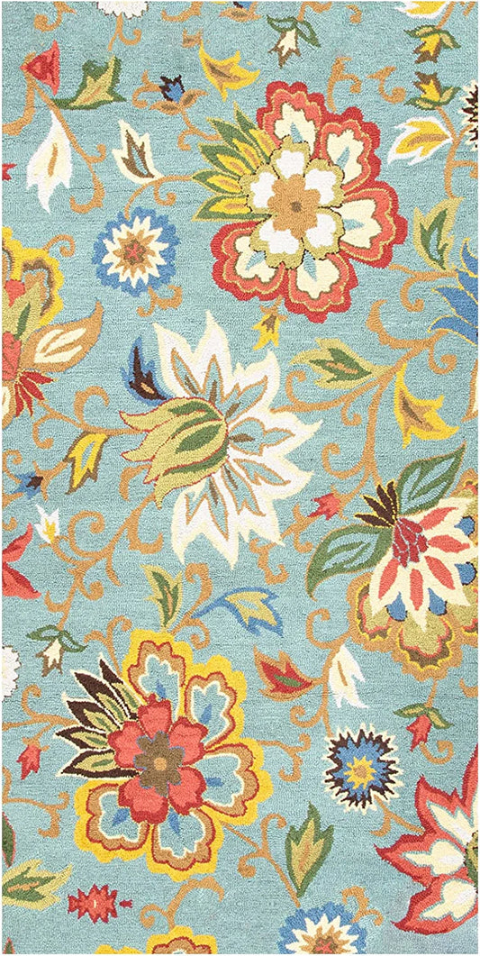 Collection Floral Runner Rug 2'X4' Non Slip Vintage Hallway Runner Rug, Laundry Throw Rugs and Mats for Laundry Room, Washable Runner Rugs for Kitchen Floor Bedroom Hallway Entryway Area Rugs