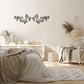 2 Pieces Metal Tree Leaf Wall Decor Vine Olive Branch Leaf Wall Art Wrought Iron Scroll Sculptures above the Bed, Living Room, Outdoor Decoration (Black)