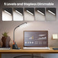 LED Desk Lamp with USB Charging Port, Small Desk Lamps for Home Office,  Desk Light for Bedrooms, Black Office Lamp for Small Spaces, 650LM, Gooseneck, Pen Holder, Study Lamps for College Dorm Room