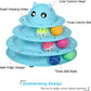 Cat Toy Roller 3-Level Turntable Cat Toy Balls with Six Colorful Balls Interactive Kitten Fun Mental Physical Exercise Puzzle Toys.