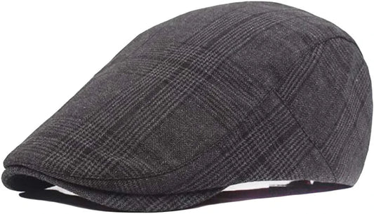 2 Pack Men'S Cotton Flat Cap Ivy Gatsby Newsboy Hat