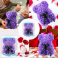 Artificial Flowers Bear for Anyone Love,Flower Gift for Her,Artificial Flowers Forever Bear,Romantic Gift for Her,Valentines,Mother,Anniversary, Birthday ,Wedding,Unique Clear Gift Box