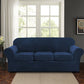 Velvet Plush 4 Piece Stretch Sofa Covers Couch Covers for 3 Cushion Couch 3 Seater Covers (Base Cover plus 3 Individual Cushion Covers) Feature Thick Soft Stay in Place
