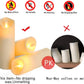 Flickering Flameless Candles with 10-Key Timer Remote, Exquisite Decor Battery Operated Candles Outdoor Heat Resistant with Realistic Moving Wick LED Flames