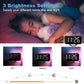 Digital Clock Large Display, LED Alarm Electric Clocks Mirror Surface for Makeup with Diming Mode, 3 Levels Brightness, Dual USB Ports Modern Decoration for Home Bedroom Decor-Black