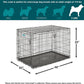 Newly Enhanced Single & Double Door Icrate Dog Crate, Includes Leak-Proof Pan, Floor Protecting Feet, Divider Panel & New Patented Features