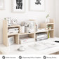 - Desktop Organizer Office Storage Rack Adjustable Wood Display Shelf | Birthday Gifts - Toy - Home Decor | - Free Style Rotation Display - True Natural Stand Shelf White Wood Tone