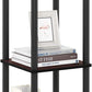 Turn-N-Tube End Table Corner Shelves, Set of 2, Dark Cherry/Black