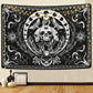 Skull Tapestry Black and White Tapestries Snake Tapestry Moth Tapestry Trippy Skeleton Tapestry Mandala Moon Phase Tapestry Wall Hanging for Room(51.2 X 59.1 Inches)