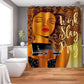 4Pcs Indigenous African Shower Curtain Sets Waterproof Non-slip Bath Mat Anti-skid Cushions Rug Bathroom Non-Slip Toilet Lid