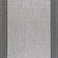 Gris Border Indoor/Outdoor Area Rug, 10' X 13', Grey