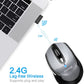 Wireless Mouse for Laptop, 2.4G Portable Slim Cordless Computer Mouse Less Noise for Laptop Optical Mouse with 6 Buttons,Usb Mouse for Windows 10/8/7/Mac/Macbook Pro/Air/Hp/Dell/Lenovo/Acer