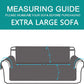 Large Sofa Cover Reversible Couch Cover for Dogs with Elastic Straps Water Resistant Furniture Protector for Pets Couch Cover for 4 Cushion Couch (Oversized Sofa,Dark Grey/Light Grey)
