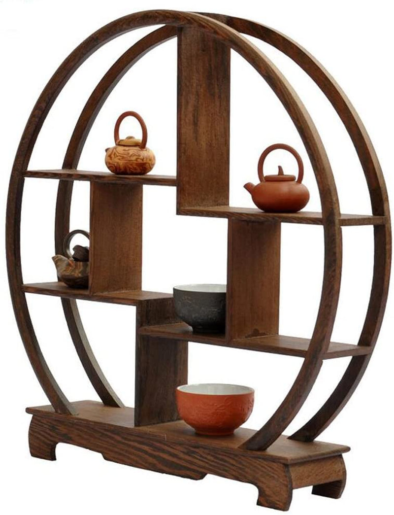 Chinese Wooden Rosewood Display Stand Decoration 11" Curio Cabinets Shelf (4)