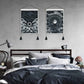 2 Pack Moon and Star Tapestry Great Ocean Wave Tapestry Sunset Tapestry Mountain Tapestry Black and White Art Tapestry Wall Hanging for Room(13.8 X 19.7 Inches)