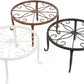 4 Pack 9" Metal Plant Stands for Indoor and Outdoor, Planters Stand, Flower Pots Holder, Beverage Dispenser Stand, Pumpkin Stand for Floor and Tabletop Decoration - Brown