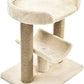 Top Platform Cat Tree with Scratching Post - 18 X 14 X 22 Inches, Beige