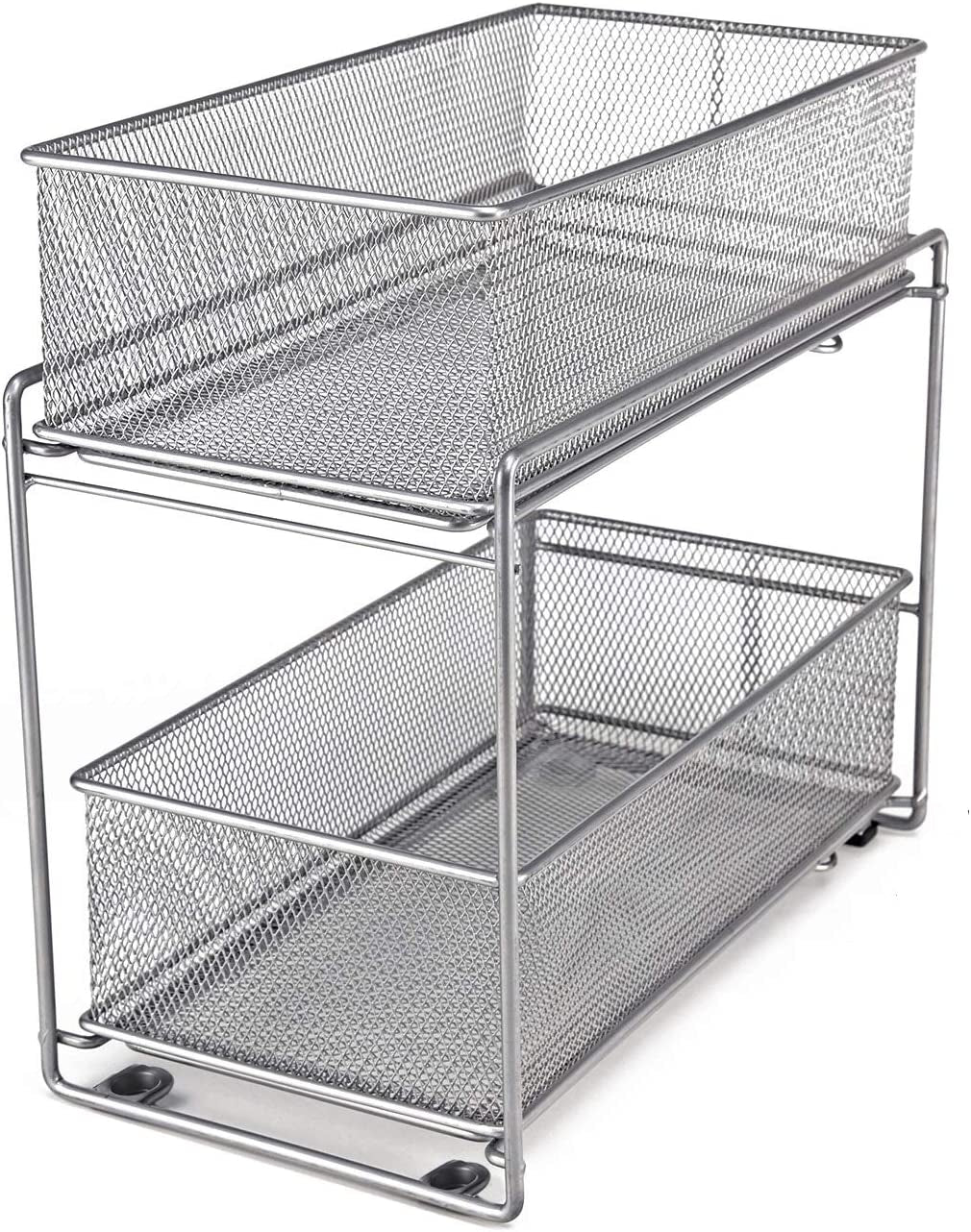 Stackable Cabinet Organizer Pull Out Drawer for Kitchen under Sink Storage,2 Tier