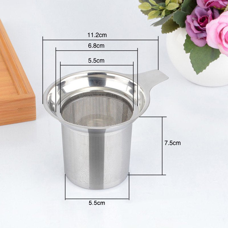Tea Infuser Mesh Basket - Reusable Stainless Steel Mesh Tea Infuser Tea Strainer Teapot Tea Leaf Spice Filter for Infusing Steeping Loose Tea Drinkware Kitchen Accessories MZ