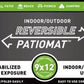 Patio Mats 9X12 Reversible RV Outdoor Patio Mat, Camping Mat, Interlocked Squares, Blue