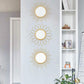 3 Pack Gold Mirrors for Wall Metal Sunburst Wall Mirrors Home Décor Decorative Hanging Wall Art for Living Room Bedroom Entryway