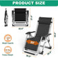 ABORON Zero Gravity Chair, Lawn Recliner, Reclining Patio Lounger Chair, Folding Portable Chaise, with Soft Cushion, Cup Holder, Adjustable Headrest