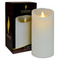 Luminara Flameless Scented Wax Candle Pillar Moving Wick Ivory 5" 7" 9" Set of 3
