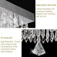 Modern Crystal Chandeliers Flush Mount Ceiling Light Lamp,Mini Square Flush Mount Ceiling Light Fixture Diameter 9.84 Inch Height 11.8 Inch, 4 Lights